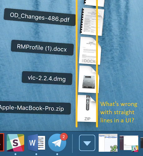 Ugly and bended jumplist from the dock